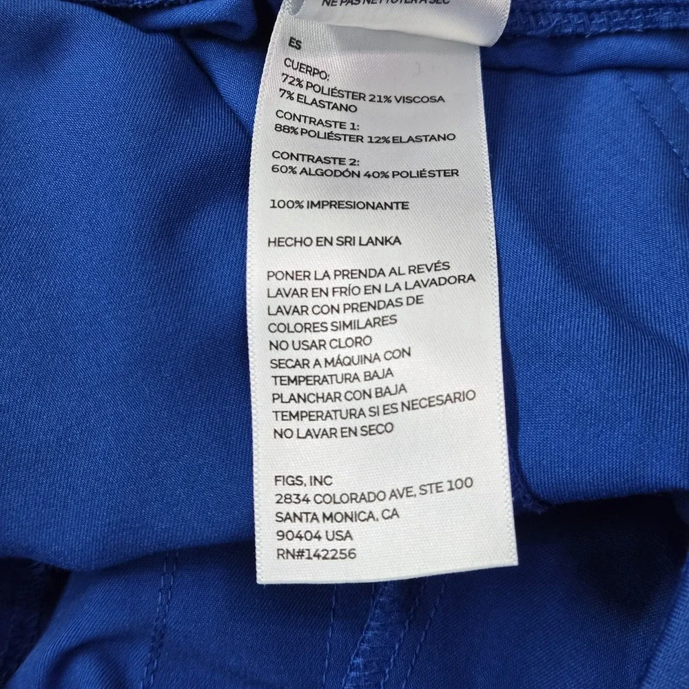 FIGS Women Scrub Pants S Blue Zamora Jogger Technical Collection